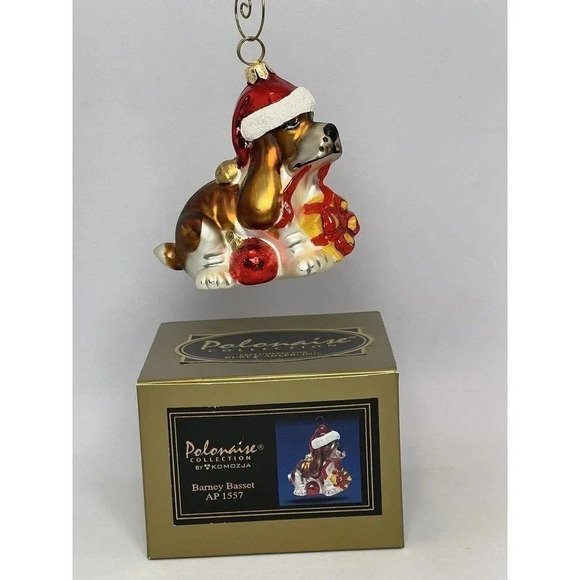 RARE Kurt Adler POLONAISE KOMOZJA BARNEY BASSET AP1557 Ornament NEW WITH BOX - Picture 12 of 16